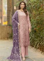 Faux Georgette Pink Festival Wear Embroidery Work Pakistani Suit